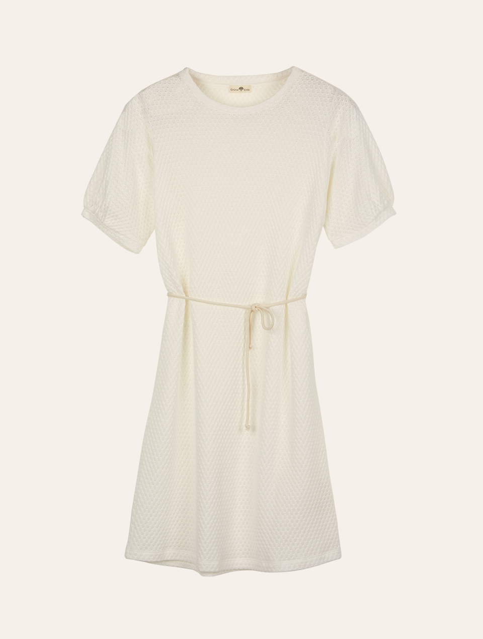 Weißes Kleid mit kurzen Ärmeln