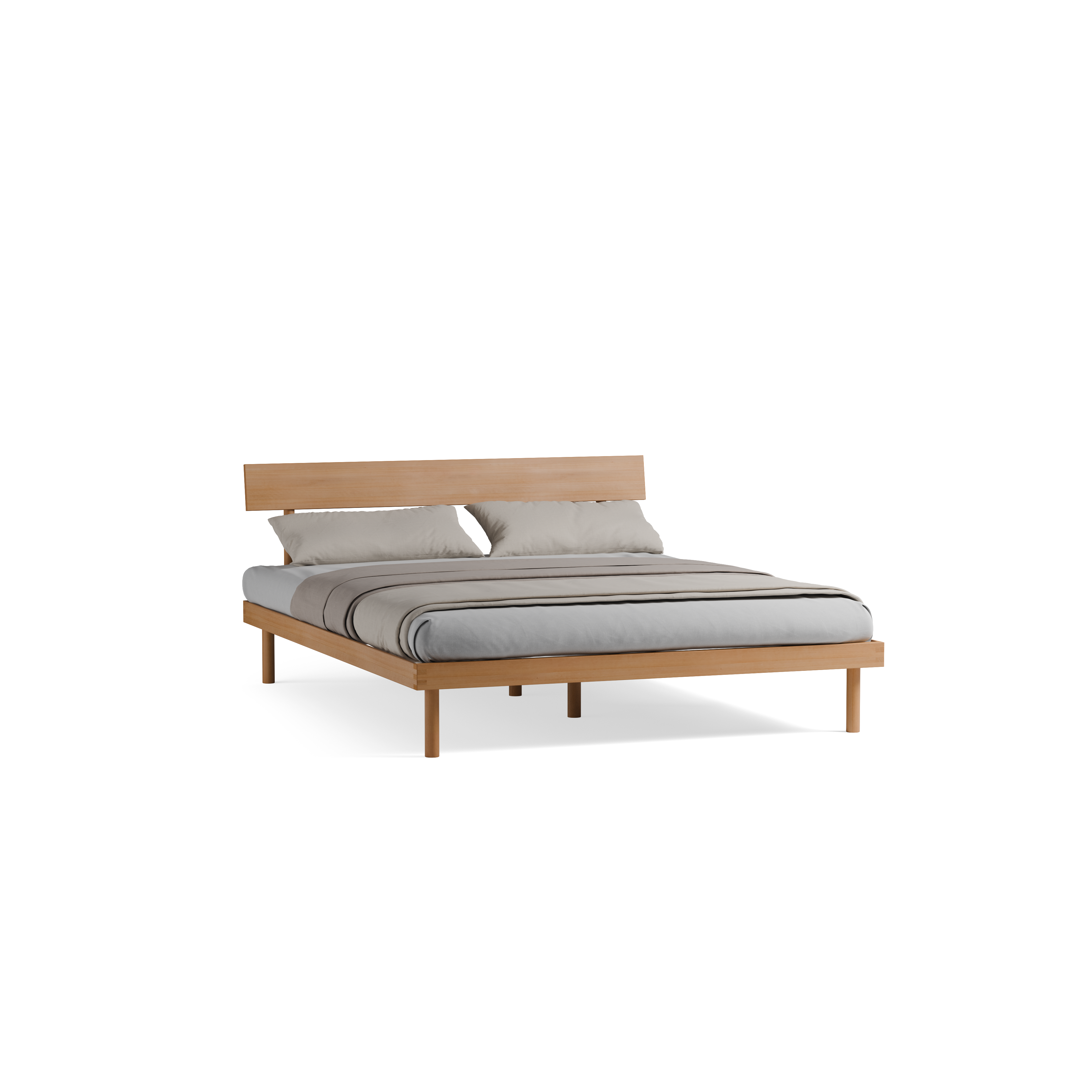 Bett Jukai Pur mit Stegbetthaupt