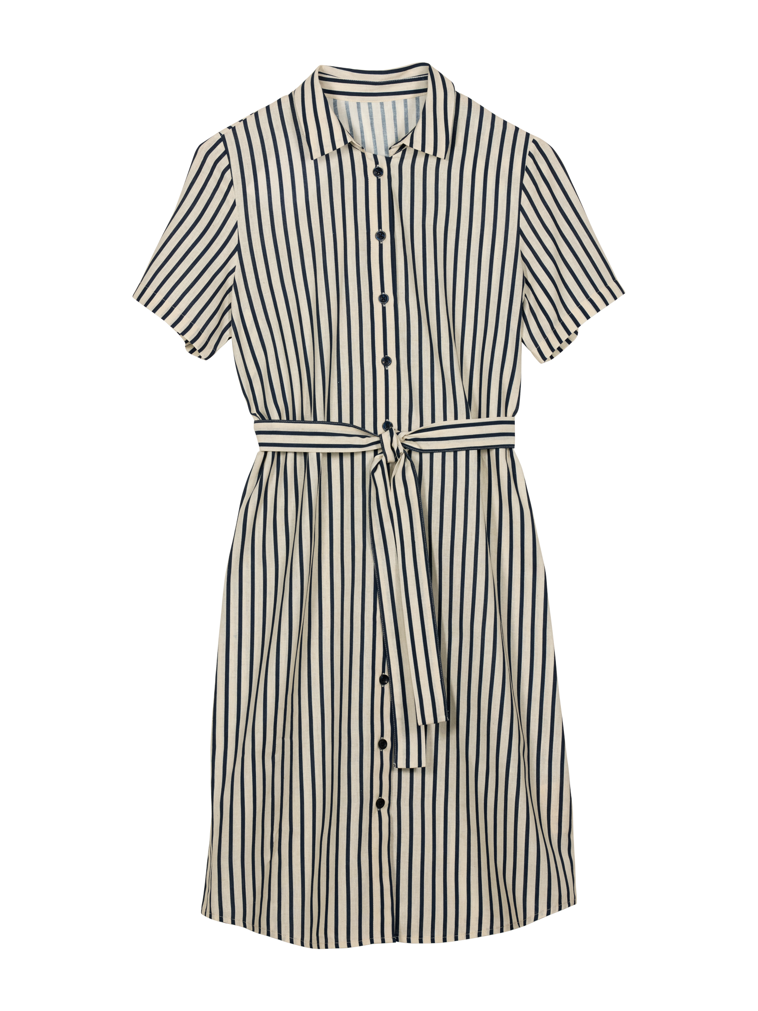 Kleid aus Bio-Baumwolle und Leinen