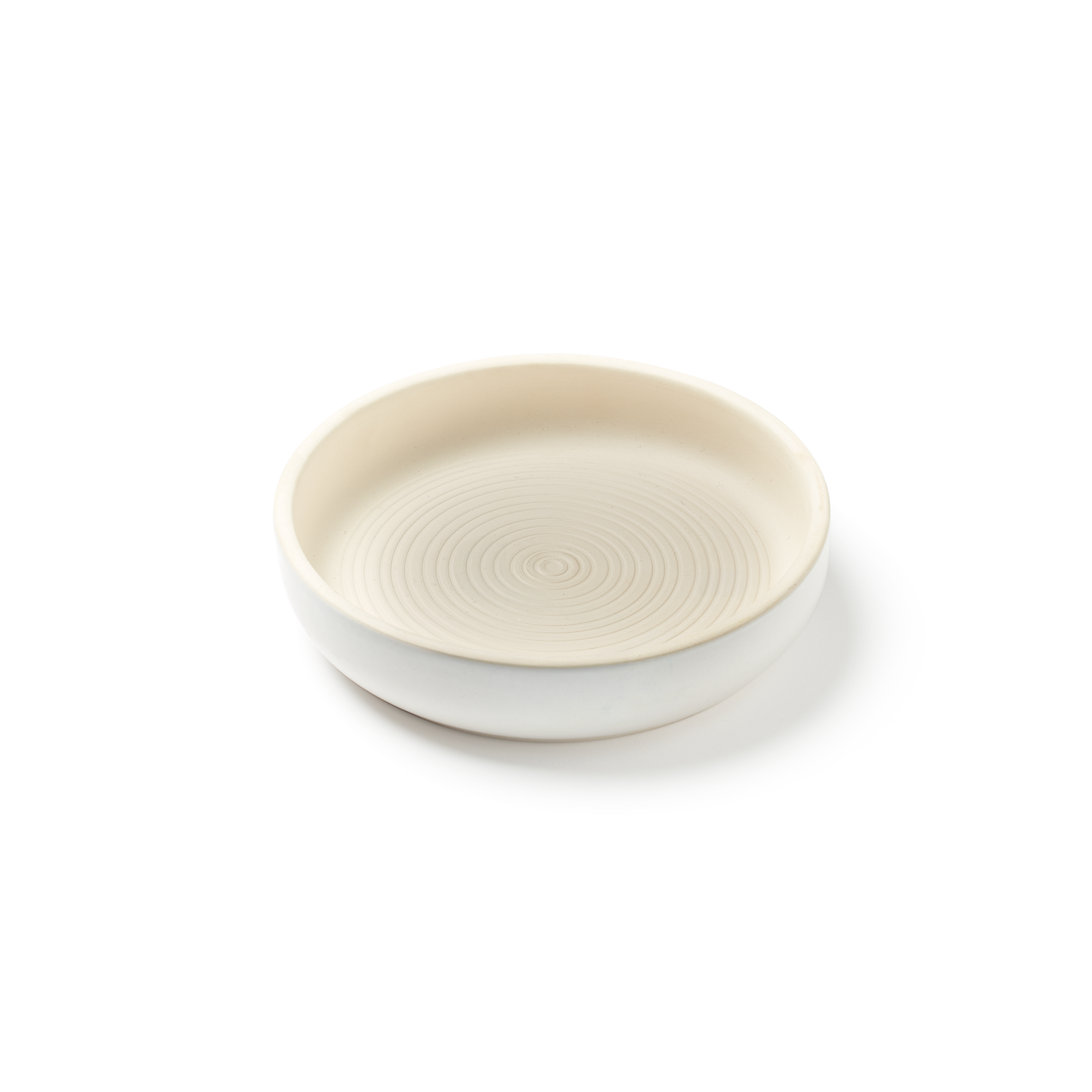 Kresseteller aus weißem Terracotta