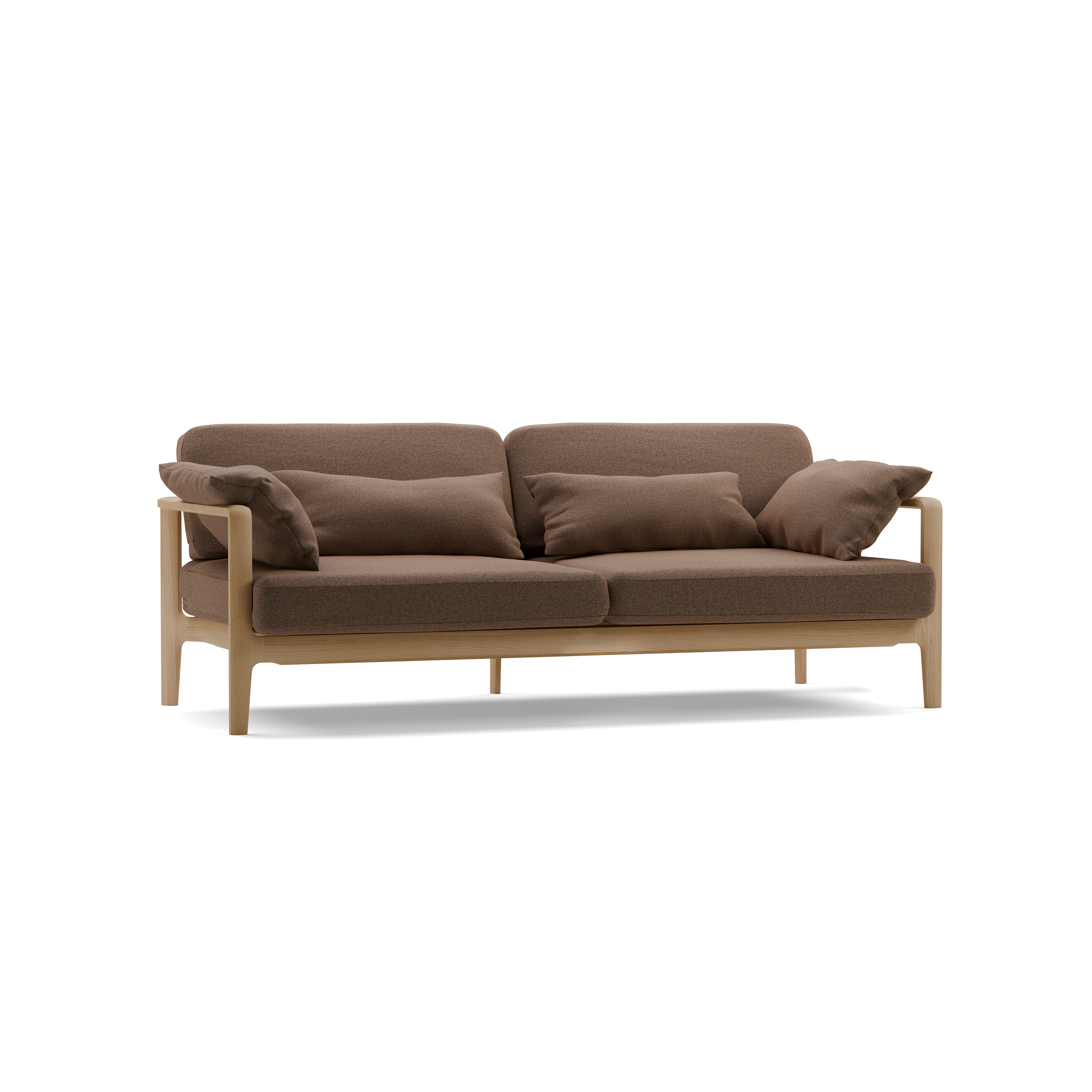 OUTLET - Sofa Linera (Esche, Wollstoff Stavang haselnuss, Einzelsofa breit)
