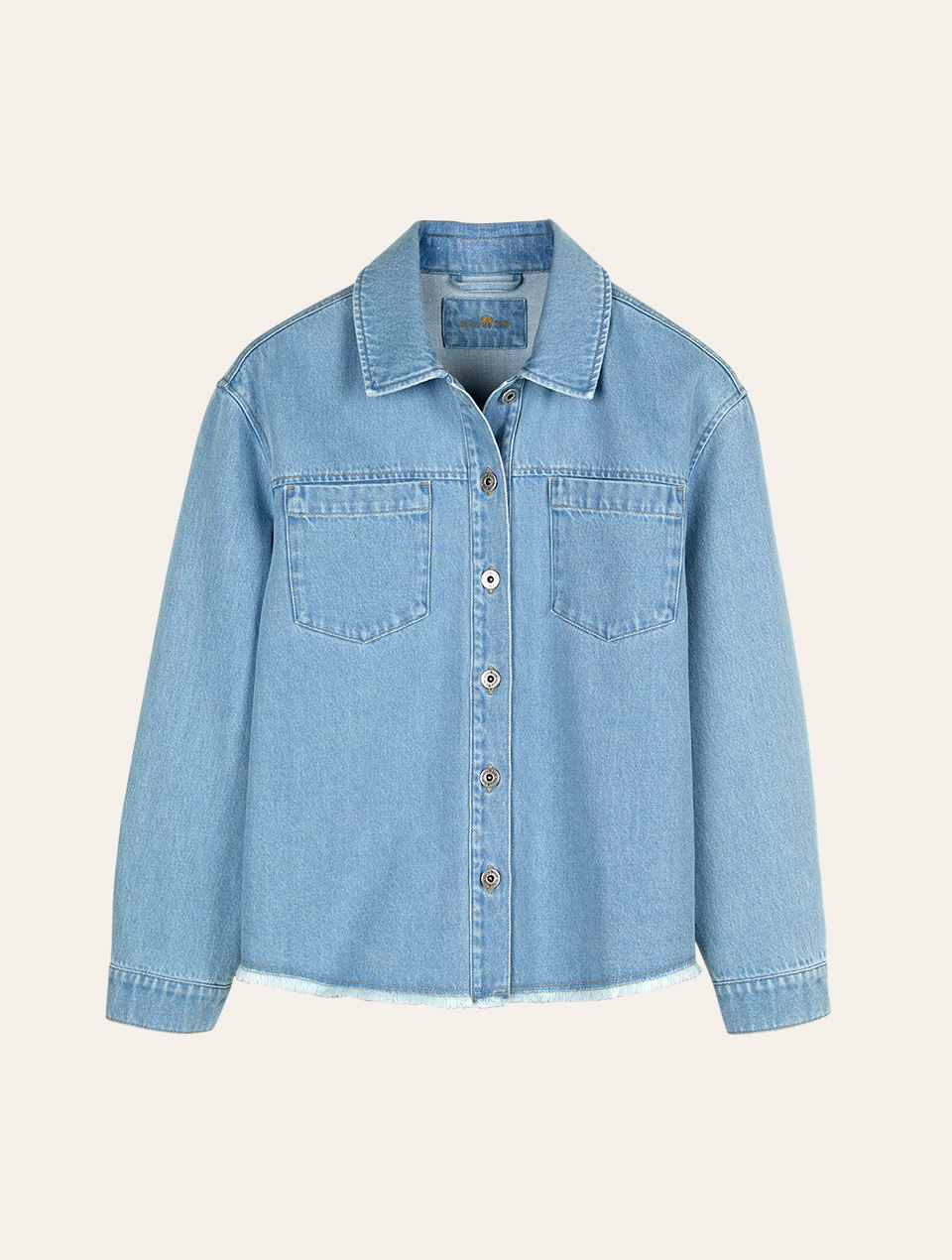 Hellblaue Jeansjacke mit Brusttaschen
