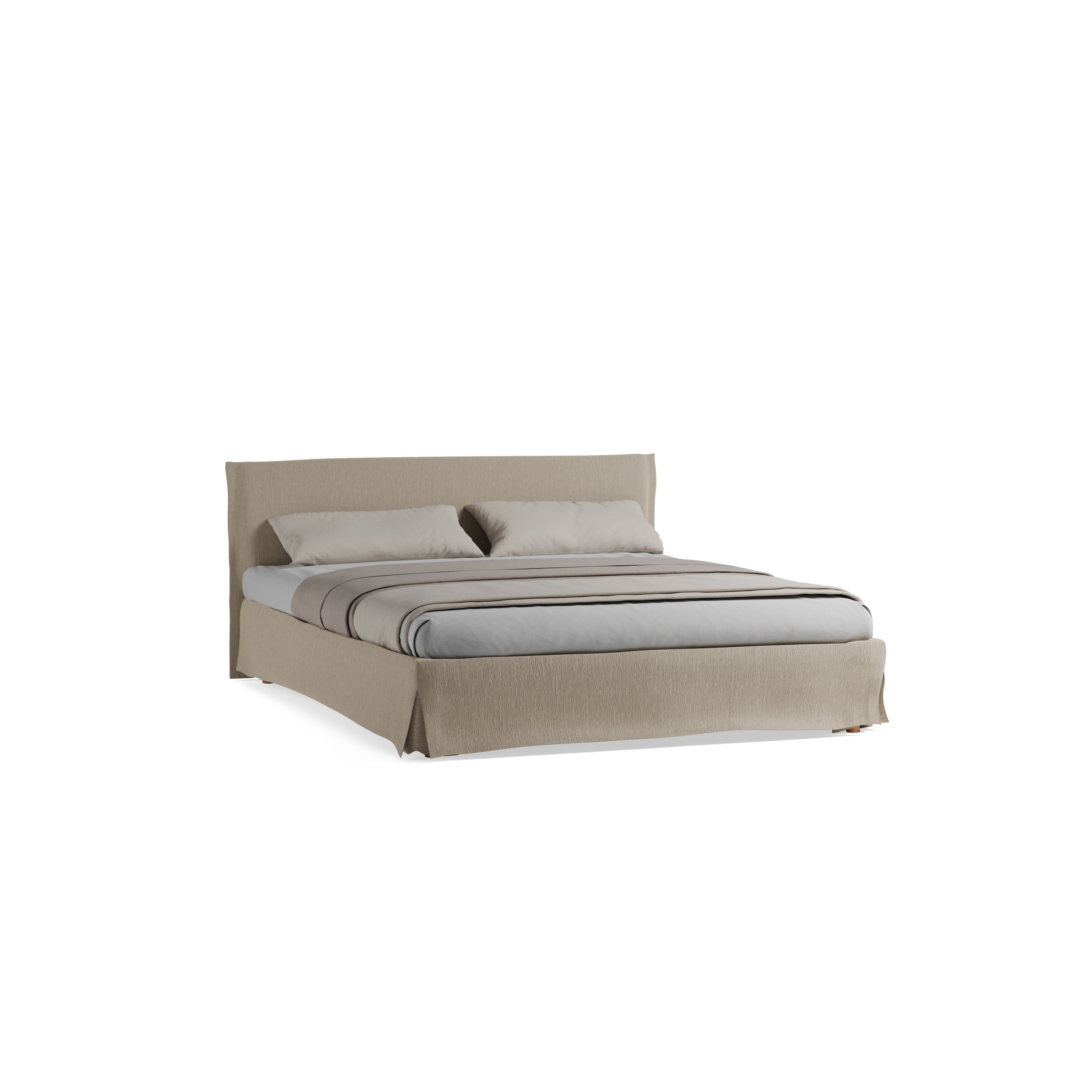 Bett Jukai Pur mit Stoffhoussen