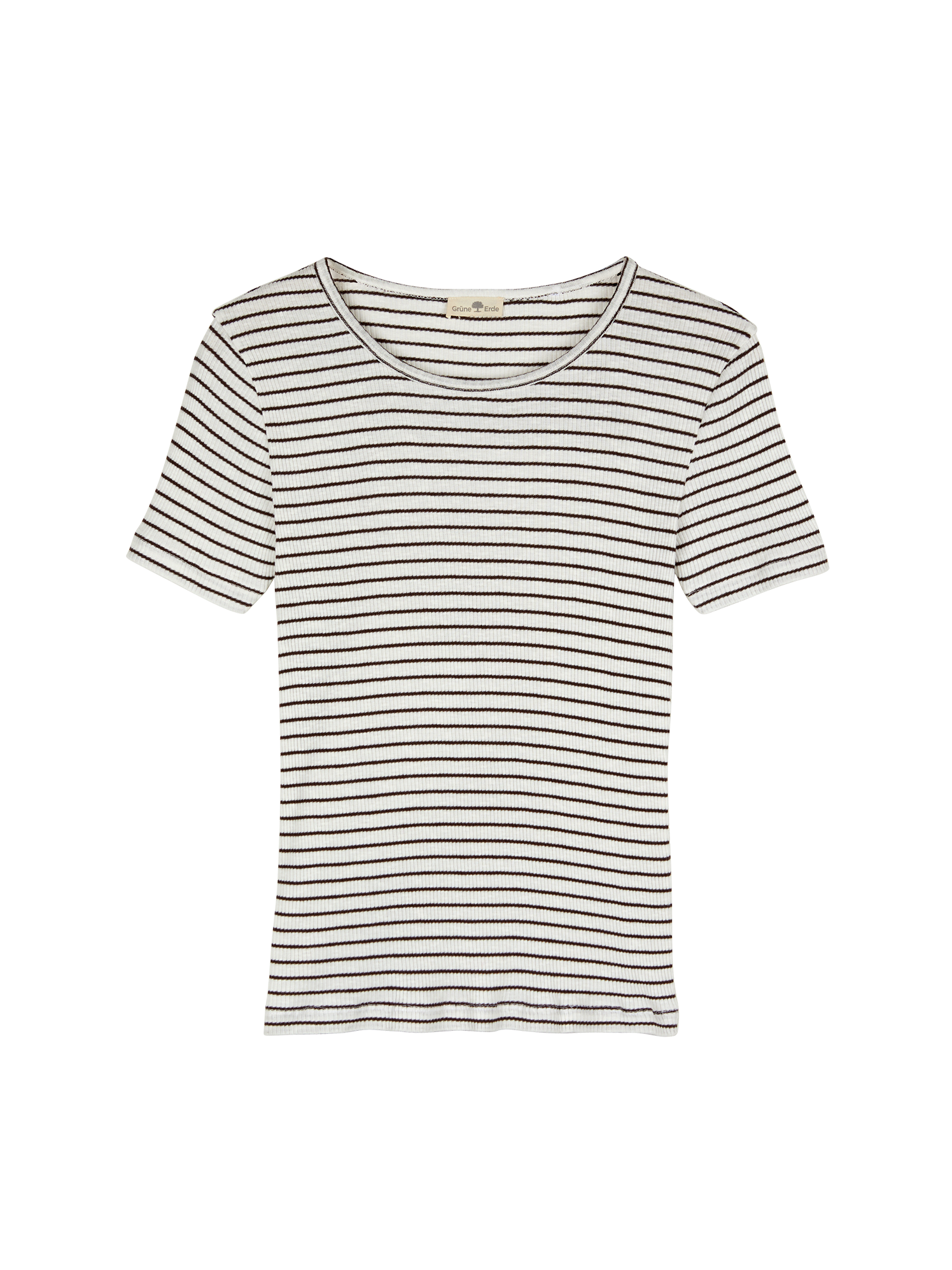Kurzarmshirt Rippe
