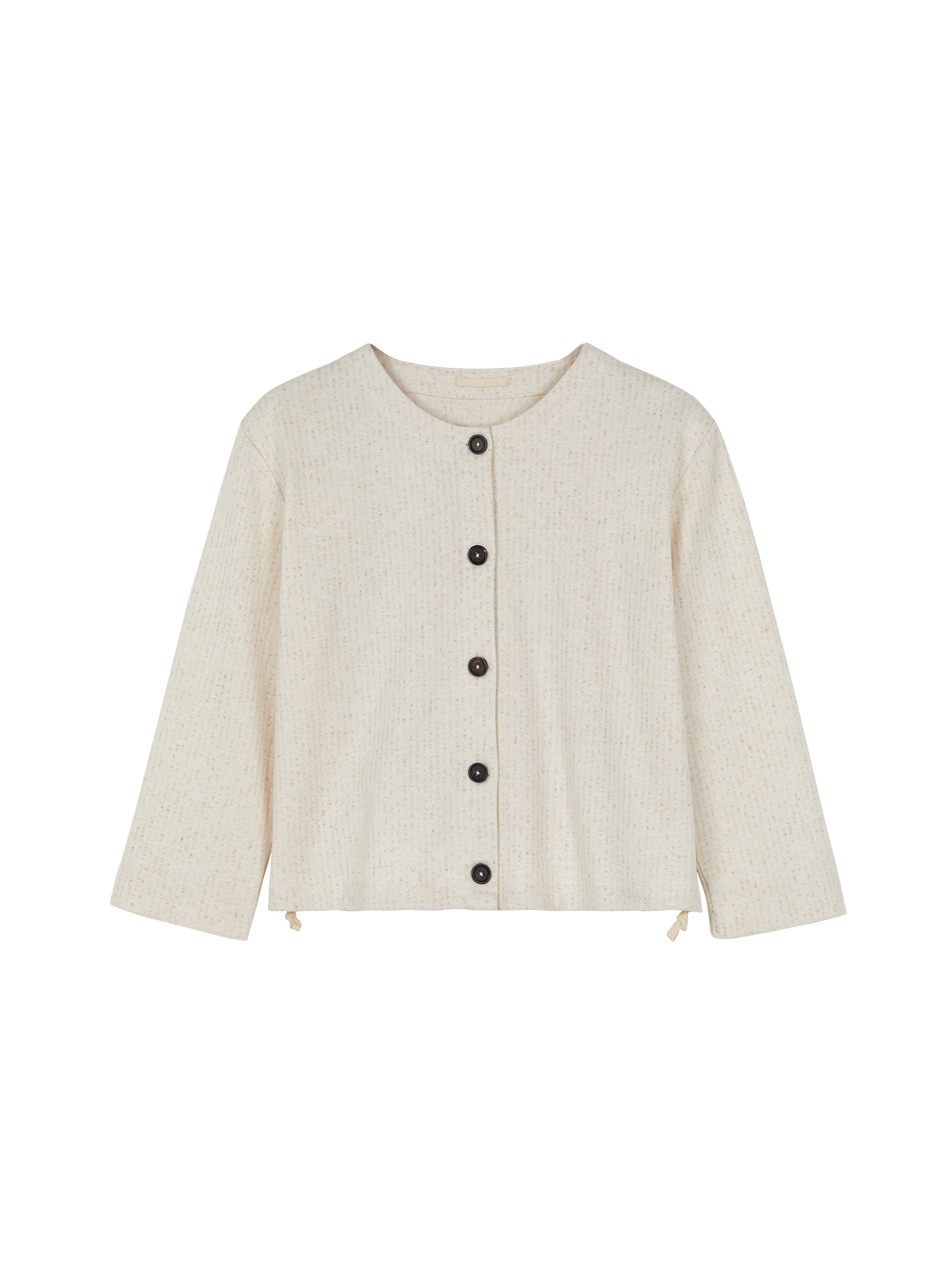 Jerseyjacke aus Bio Baumwolle und Leinen