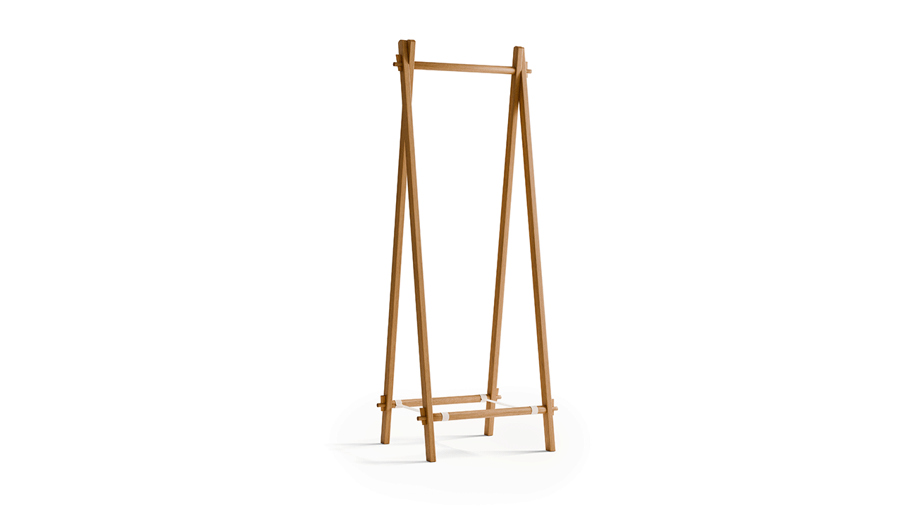 Kleiderständer Jukai Pur mit Anbauelement und Hängefächer