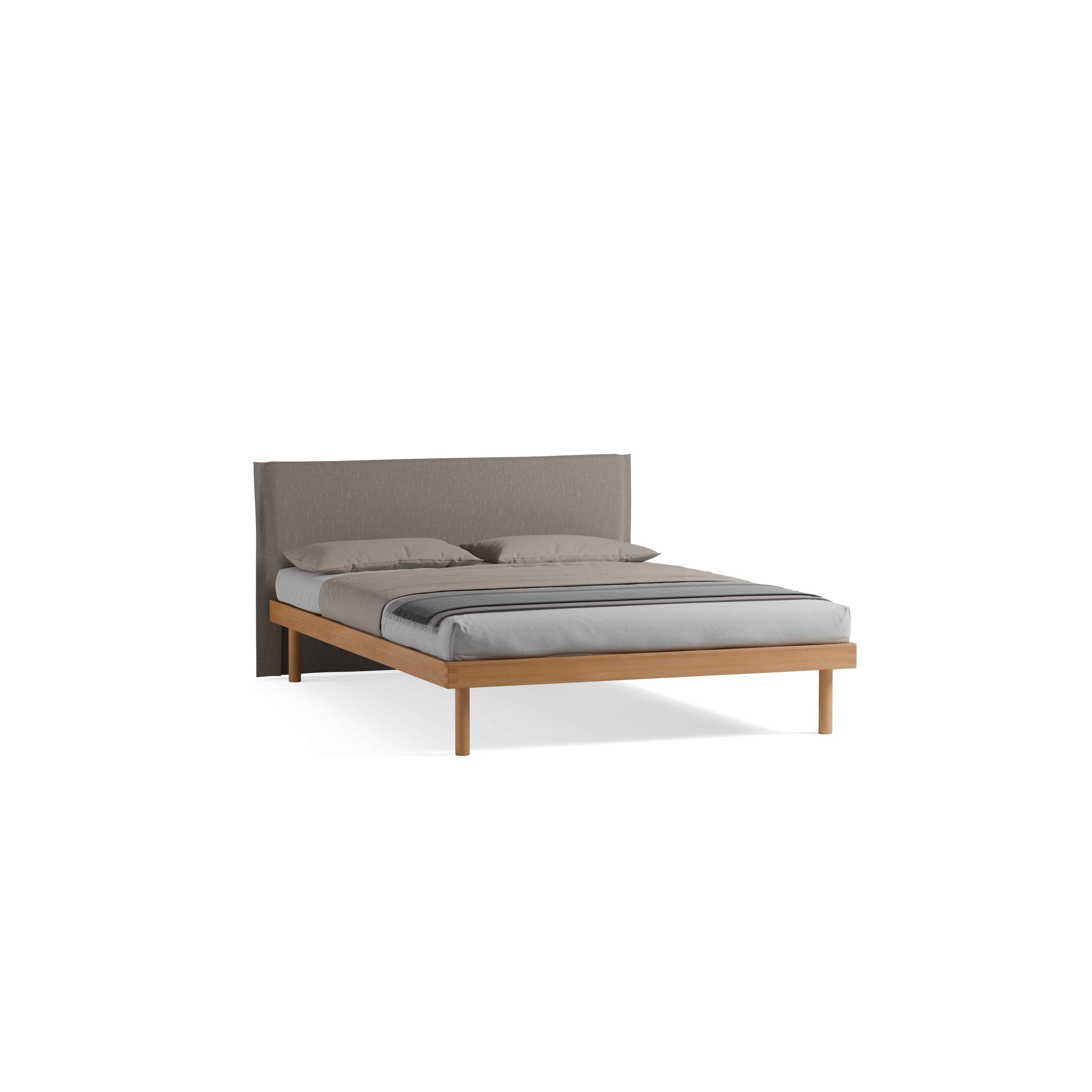 Bett Jukai Pur mit Stegbetthaupt