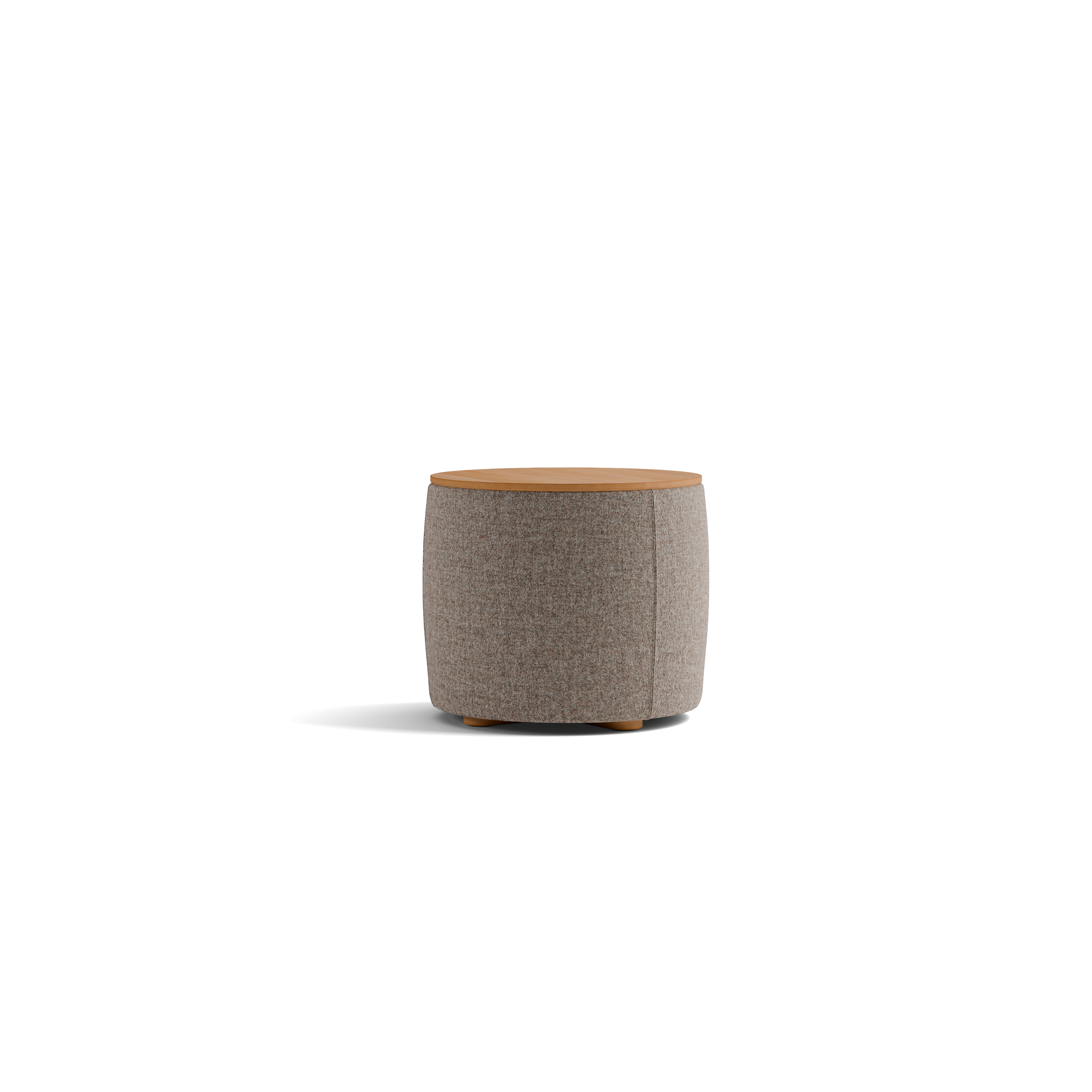 Tambor Sofatisch/Hocker mit Stauraum u. Holzdeckel