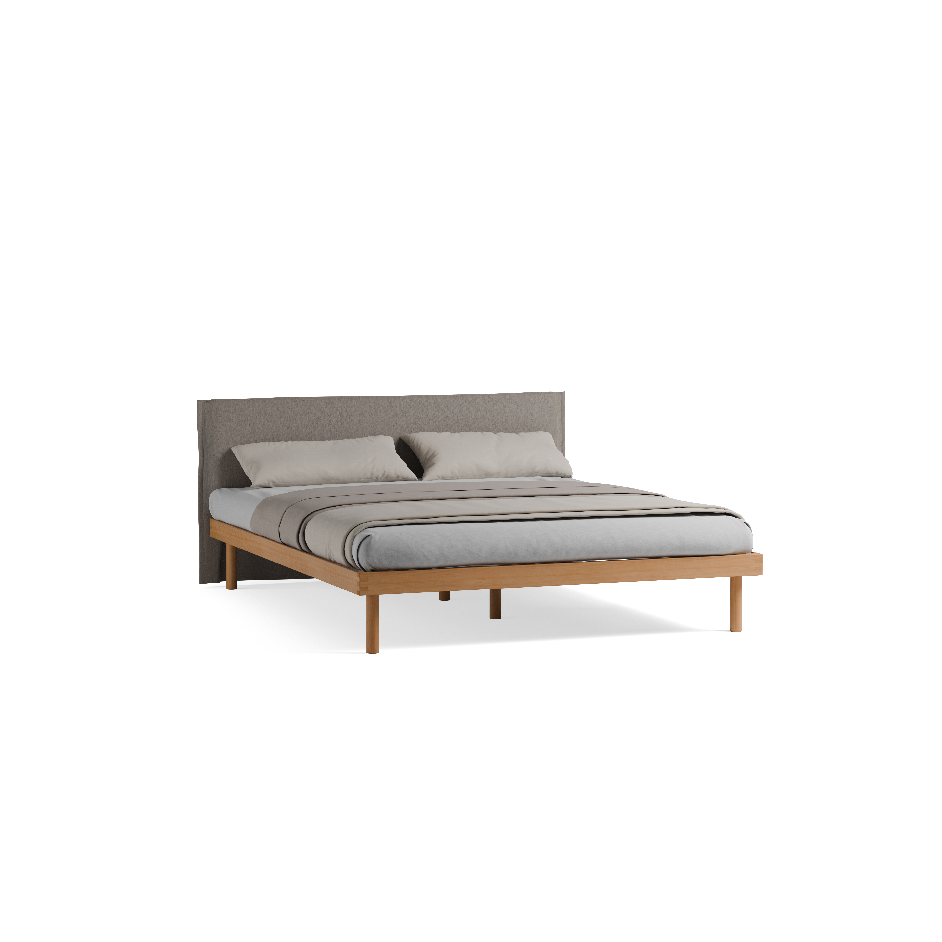 Bett Jukai Pur mit Stegbetthaupt