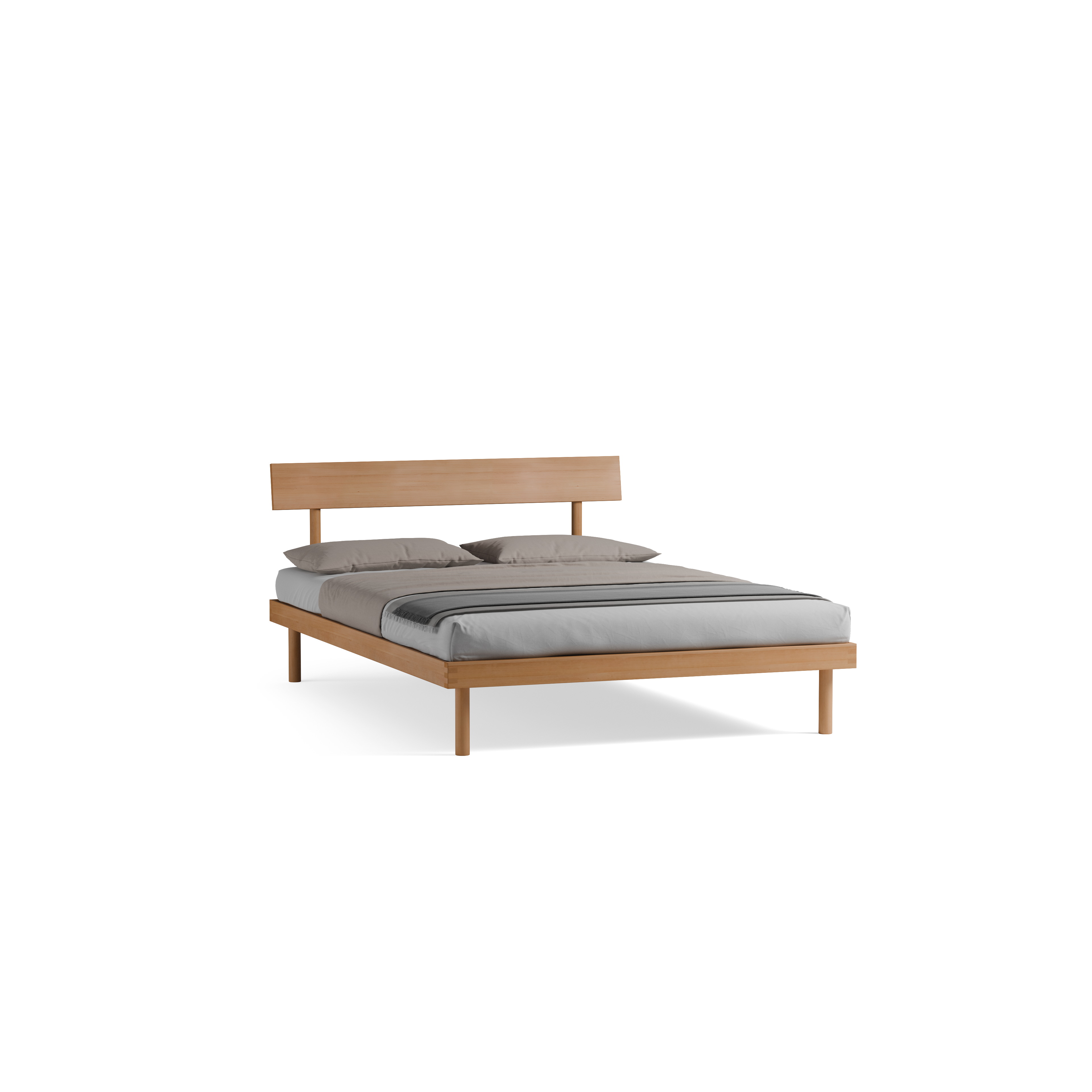 Bett Jukai Pur mit Stegbetthaupt