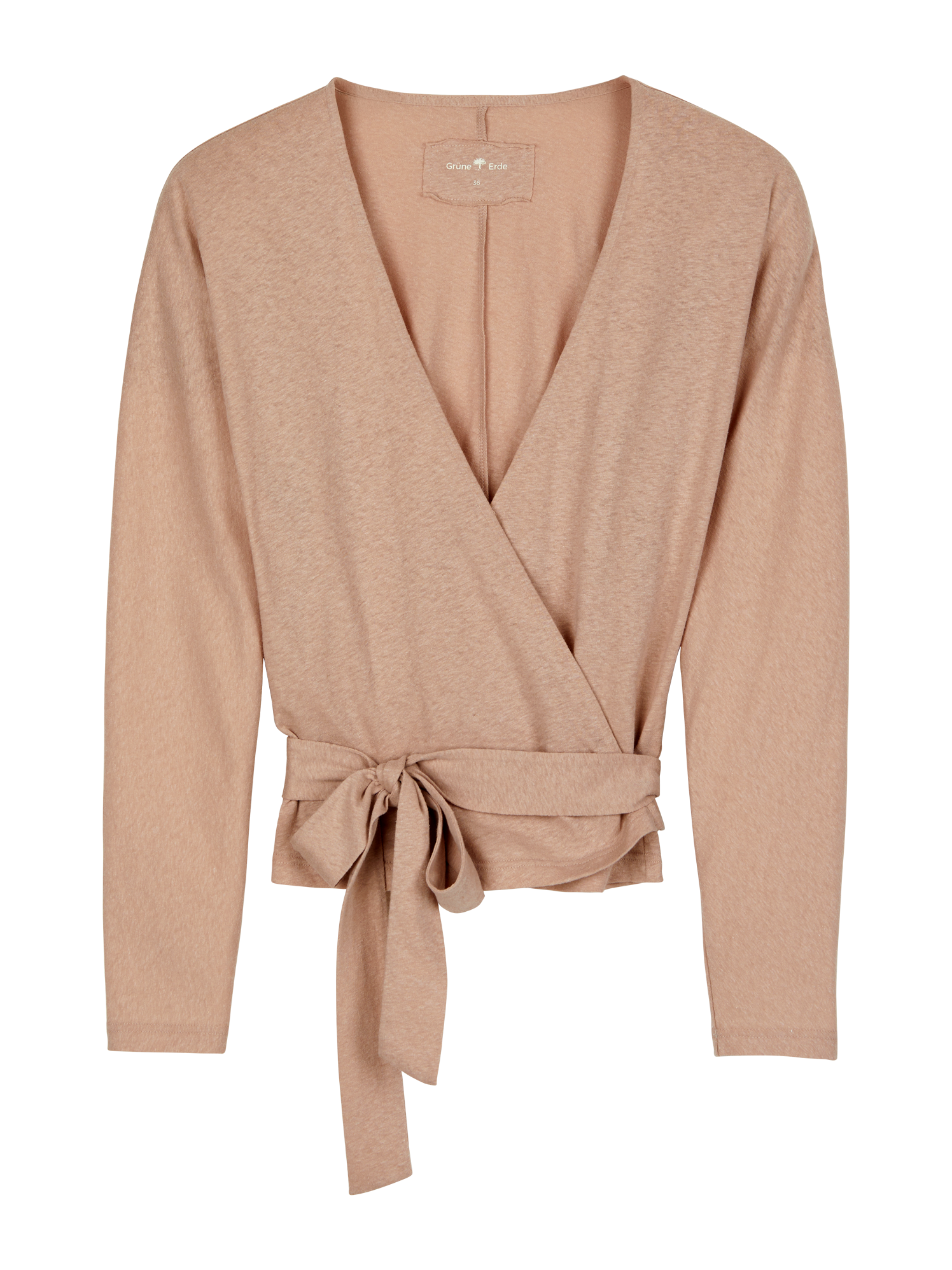 Langarm-Wickelshirt aus Bio Baumwolle/Hanf