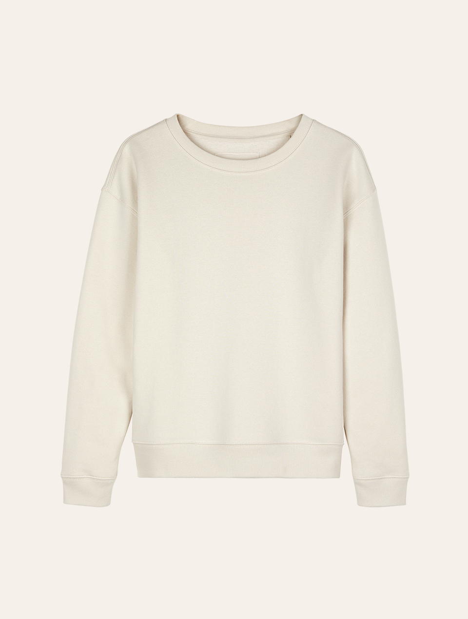 Weißes Sweatshirt aus Naturmaterialien