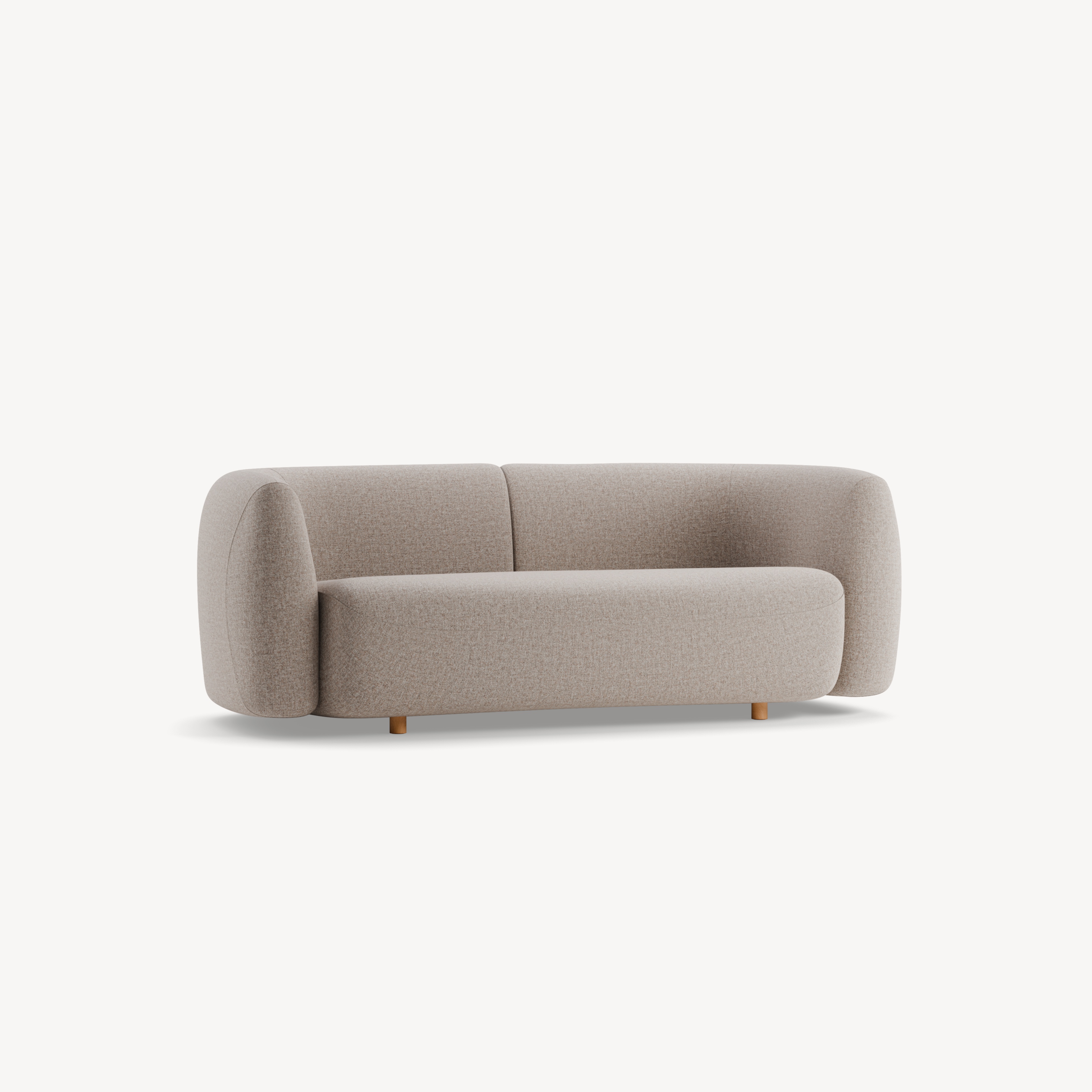 Einzelsofa Veluna (Wollstoff Tano natur, B 200 x T 95 x H 72 cm)