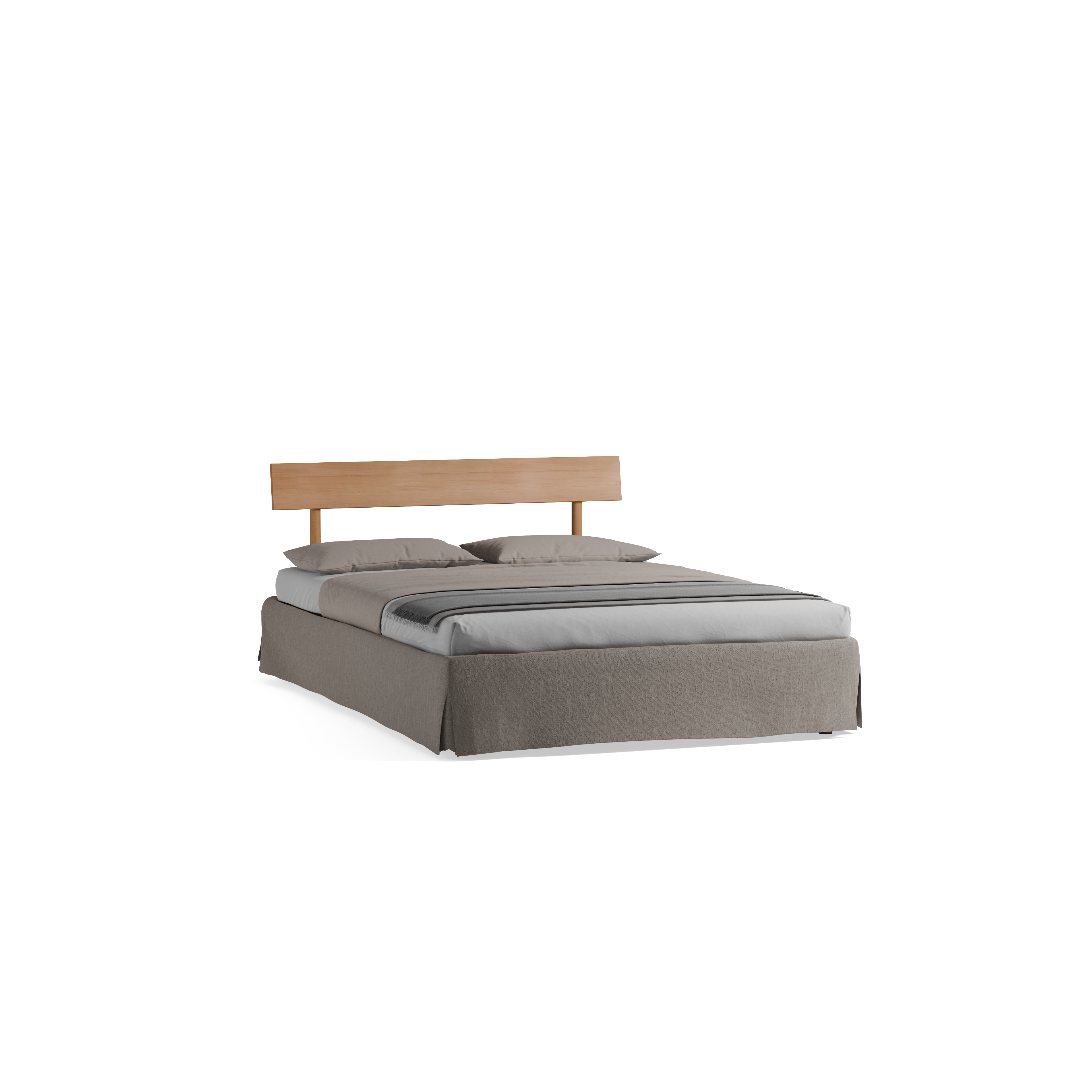 Bett Jukai Pur mit Stegbetthaupt